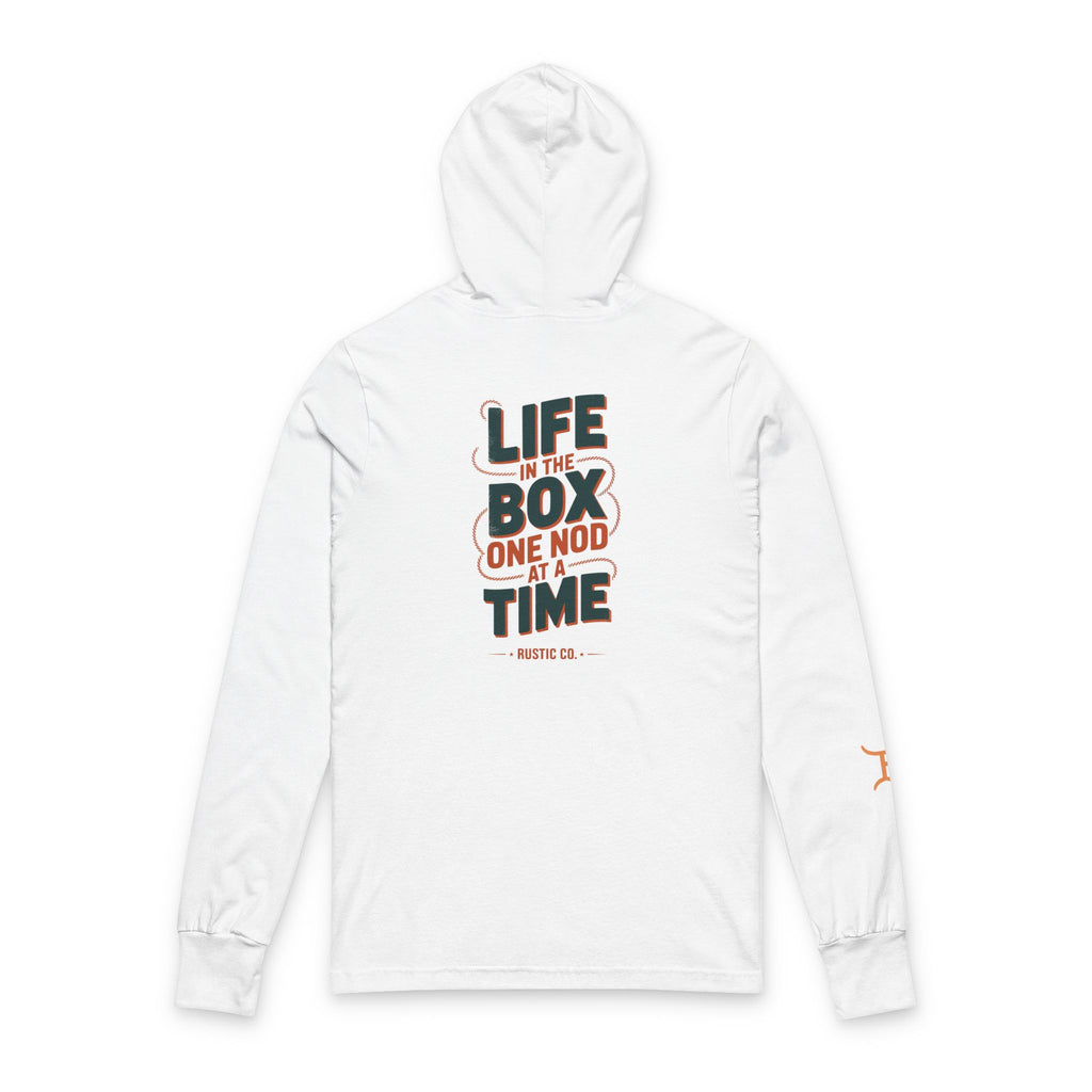 Life in the Box Hooded Long Sleeve Tee – "Life in the Box One Nod at a Time" Graphic
