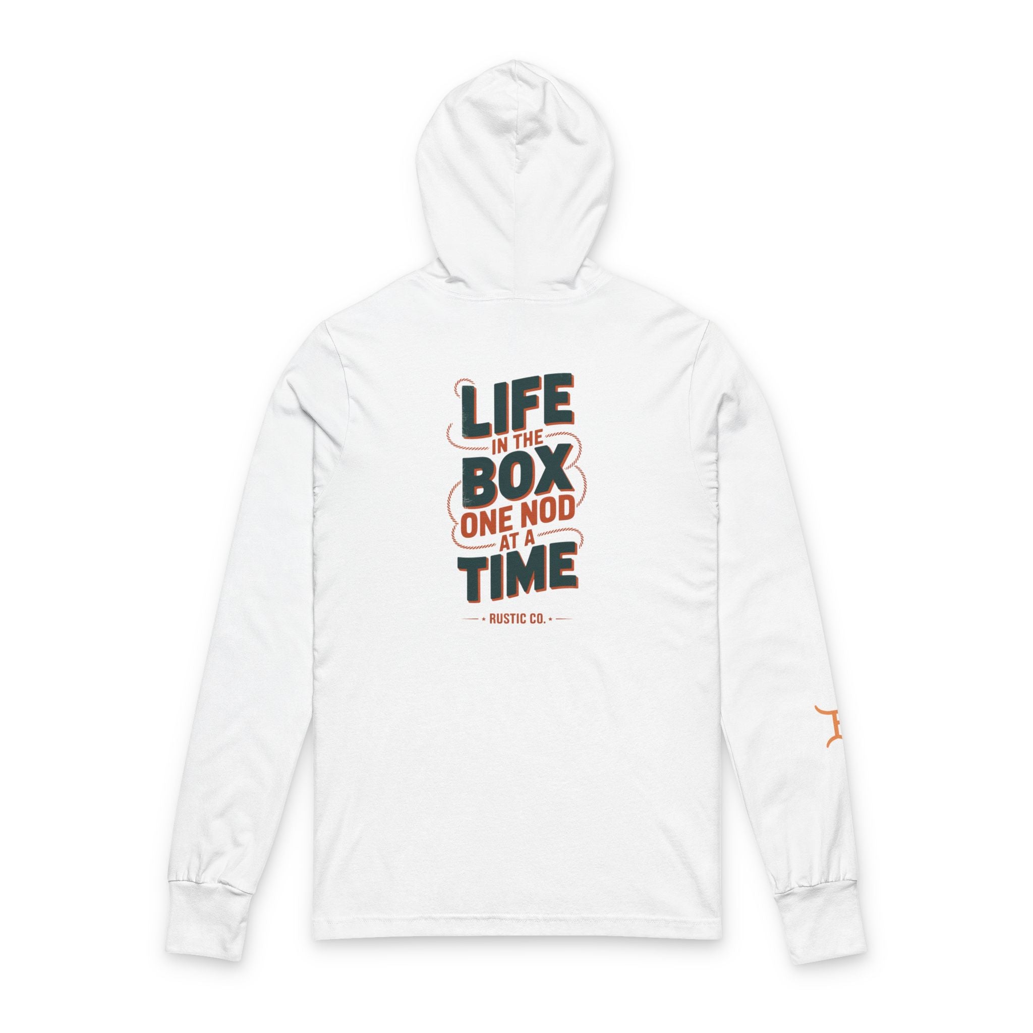 Life in the Box Hooded Long Sleeve Tee – "Life in the Box One Nod at a Time" Graphic