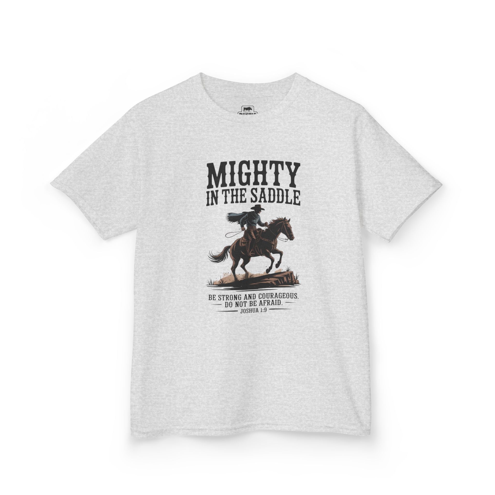 Mighty in the Saddle Youth Tee